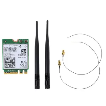 

Dual Band 1.73Gbps Wireless-AC for In-tel 9260 9260NGW NGFF Wifi Card 2.4Ghz/5Ghz 802.11ac Bluetooth 5.0 with Antenna Cable Set