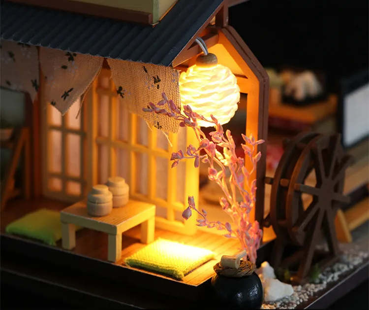 

Japanese Style DIY Hut And Wind Scene Room Handmade Assembled House Candy Toy Miniature Japan Architecture Model Gift