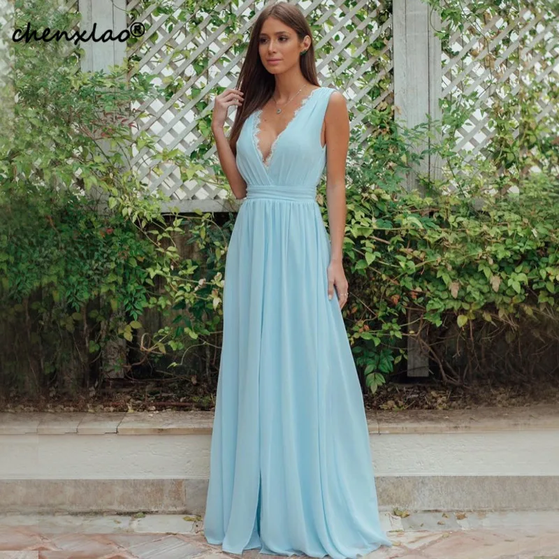 Same as image Vestidos, синее вечернее платье,, v-образный вырез, спагетти ремень, высокий разрез, длина до пола, вечерние платья, длинное вечернее платье, robe de soiree - Цвет: Same as image