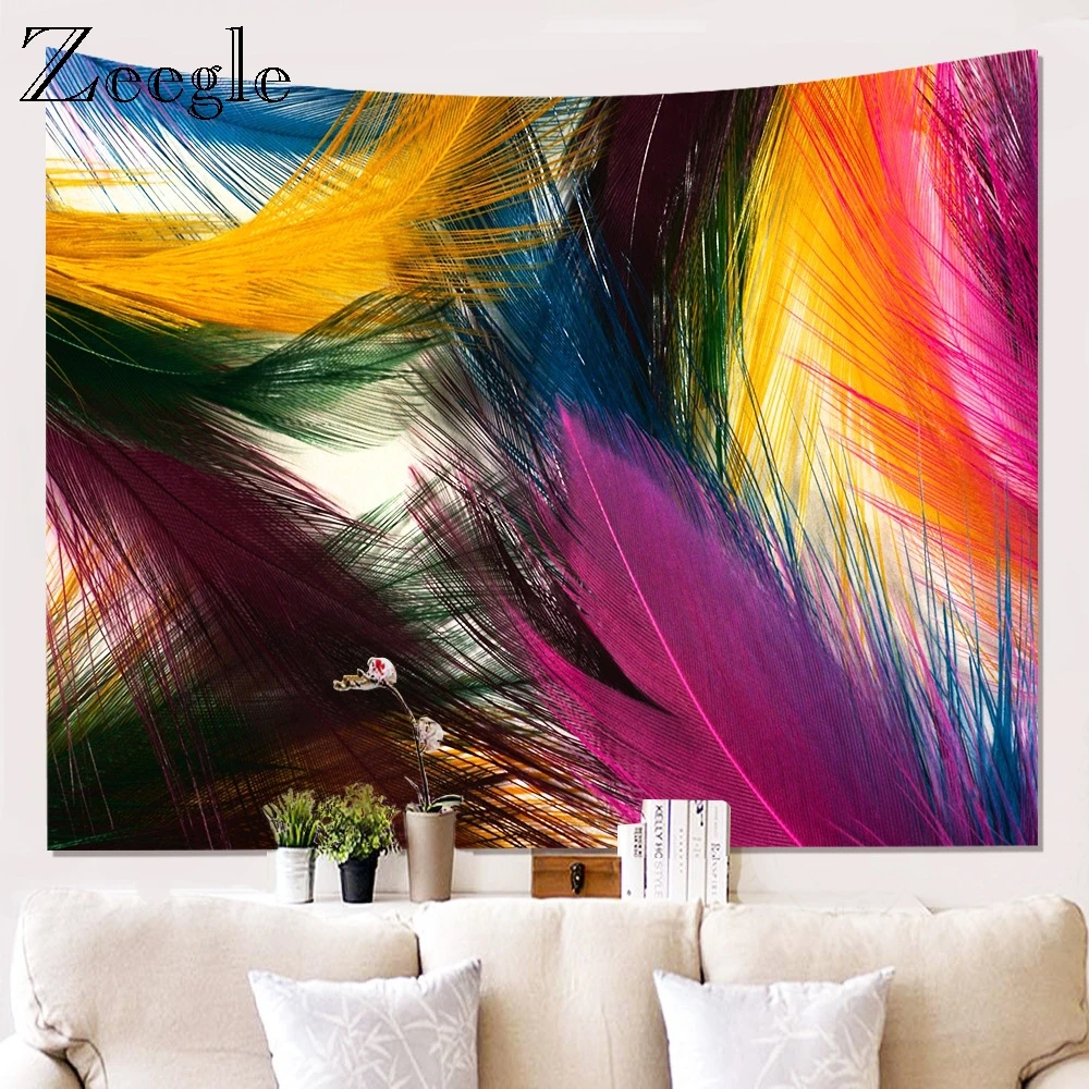 Zeegle Tapestry Wall Hanging Psychedelic Decorative Wall Tapestry Art Wall Carpet Office Decor Carpet Beach Towel Wall Tapestry