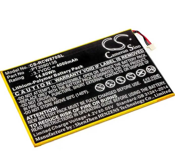 cameron sino 4000mah battery for RCA Galileo Pro 11.5" RCT6303W87 RCT6303W87DK RCT6513W87 Viking Pro 10 PT3090135