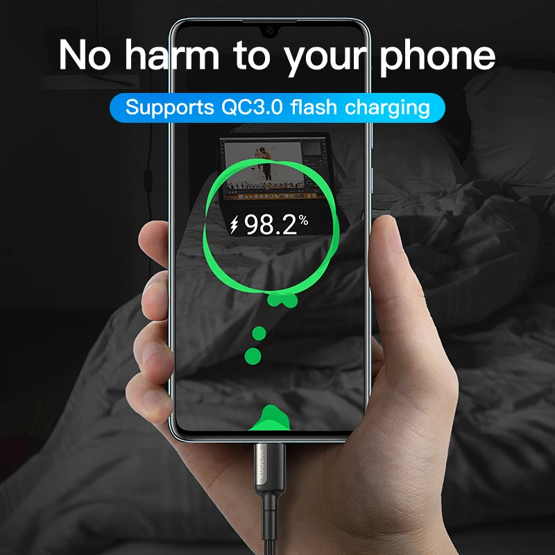 Кабель KUULAA USB C к usb type C для Xiaomi Redmi Note 7 Pro 60W PD QC 4,0 кабель быстрой зарядки для samsung S10 Oneplus USBC type-C