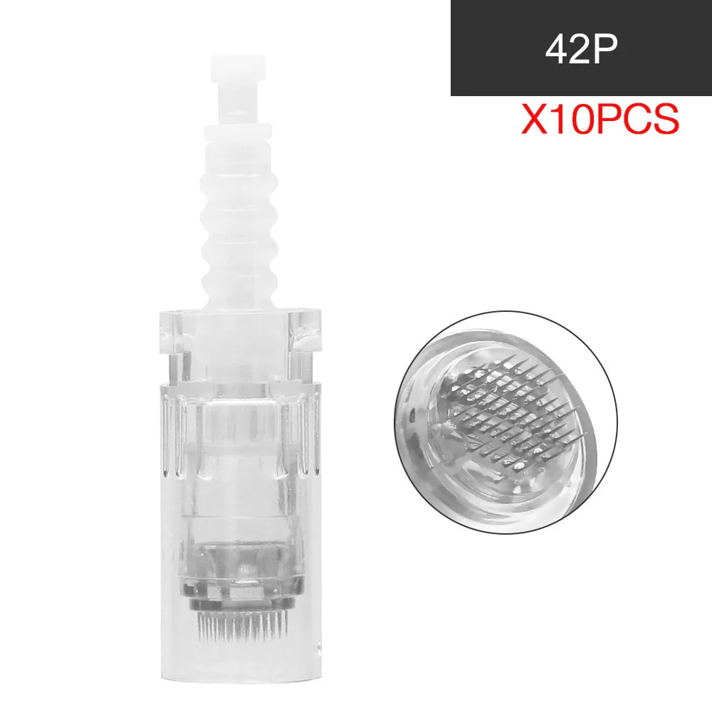 42 Pins X10pcs Bayonet Dr. pen игольчатый картридж игольчатые наконечники(12pin иглы) для электрической микро-прокатки Дерма штамп терапия Красота Уход устройство - Габаритные размеры: 42 Pins X10pcs