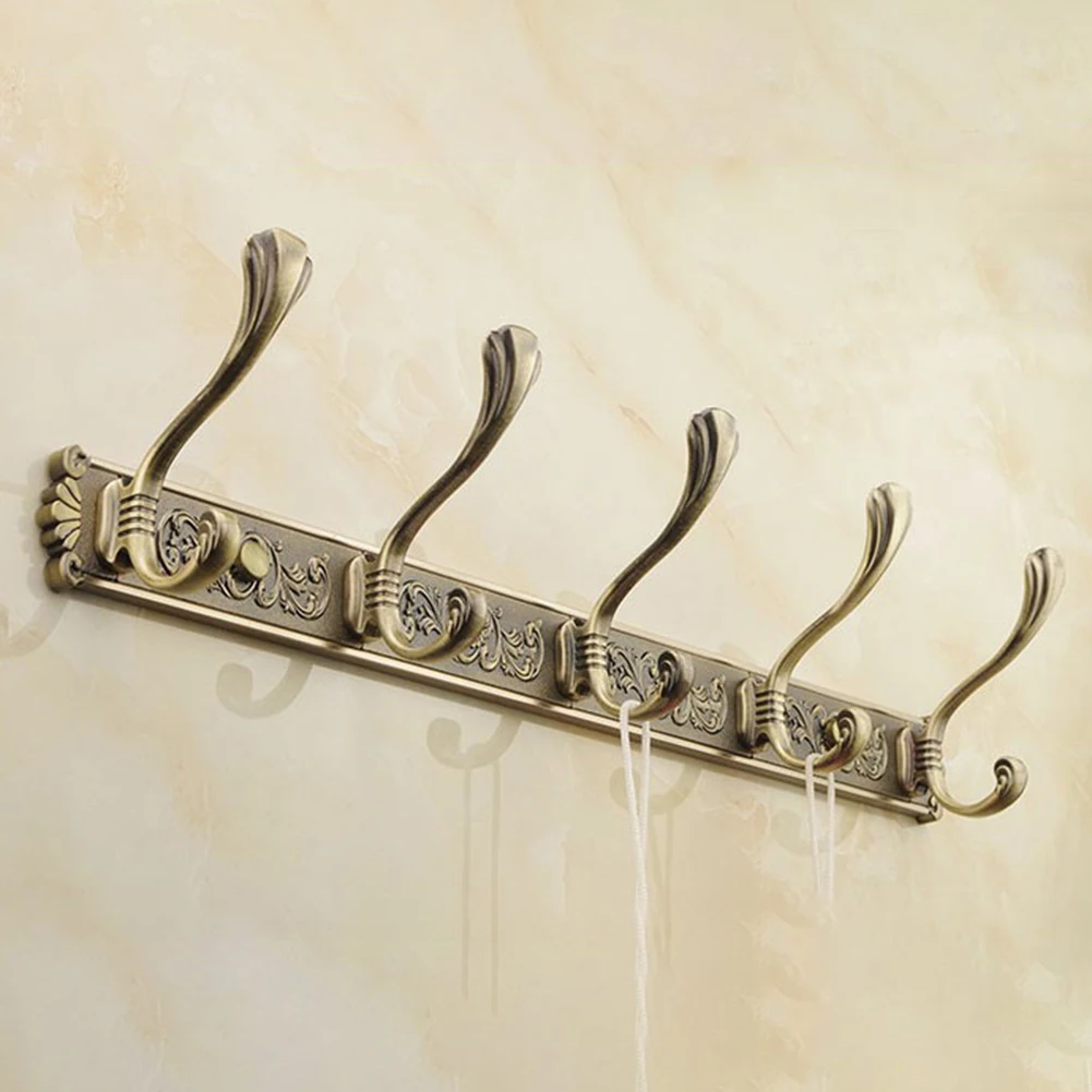 Luxury Robe Hanging Hook Wall Mount Hanger Bathroom Decorative Coat Clothes Rack Hanger Home Accessories