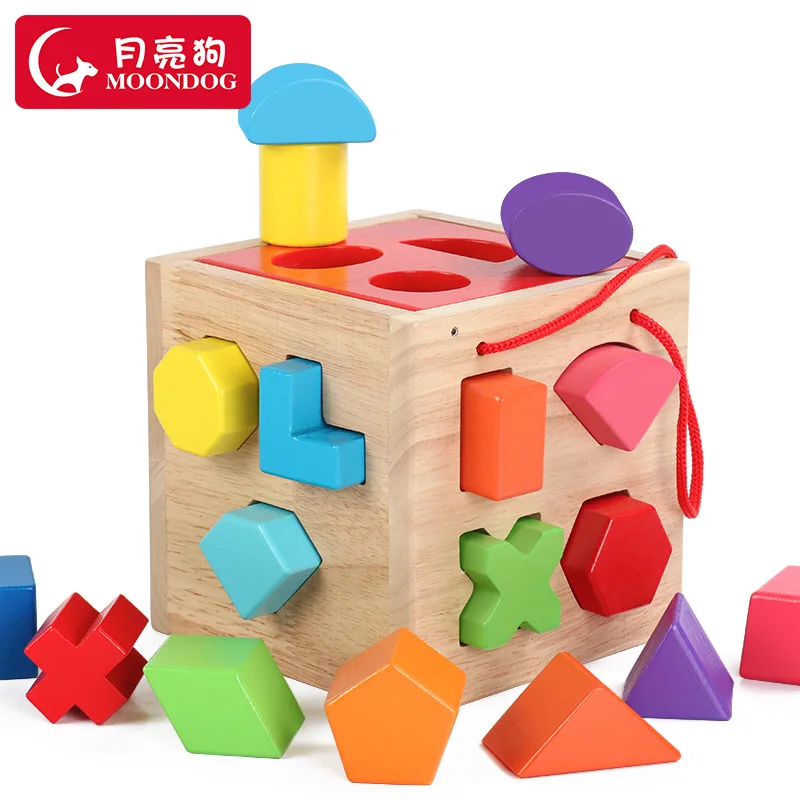 

Infant Child Month 6-12 Building Blocks Men And Women Baby Educational Force Toy a 0-1-2-3 a Year of Age early Education-Bite