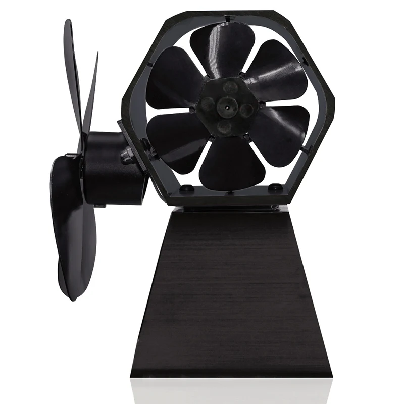 

2-In-1 Heat Powered Stove Fan Energy-saving 4 Leaves For Wood Burner Fireplace*1