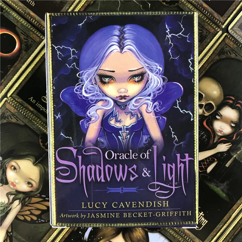 Tarot-Card Games Oracle Guidebook Full-English-Shadow with for Teens Kids Amusing Light