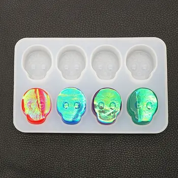 

Crafts Crystal Epoxy Mould Skull Shape DIY High Mirror Handmade Pendant Silicone Moulds Resin Mold Decoration