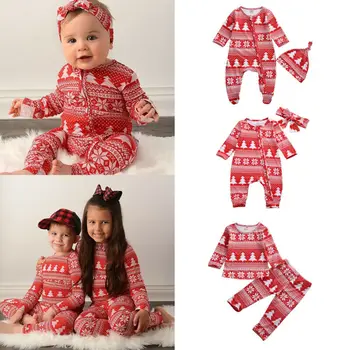 

Christmas Kid Baby Boy Girl Xmas PJS Set Cotton Home Sleepwear Nightwear Pajamas