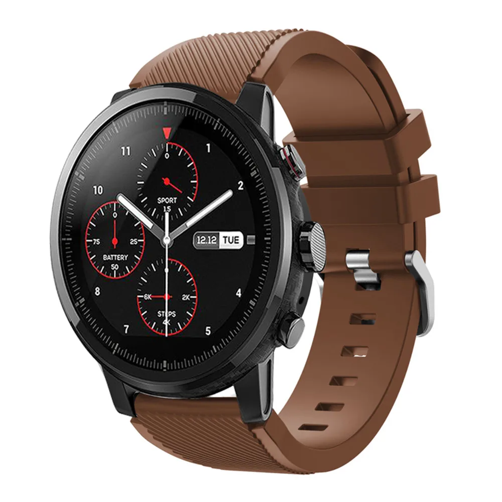 Силиконовый браслет для Huami Amazfit Stratos 2 2s Pace Смарт-часы ремешок на запястье для Amazfit gtr 47 мм huawei Watch gt ремешок