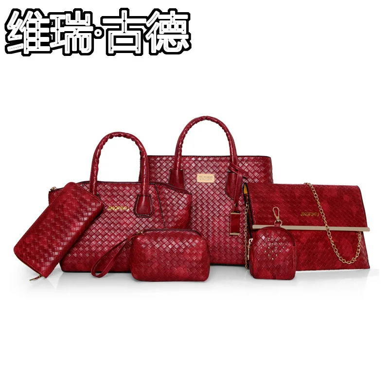 

2017 Spring New Style Different Size Bags Europe And America Fashion Fashion Weaving Women's Hand Shoulder Oblique Big Bag