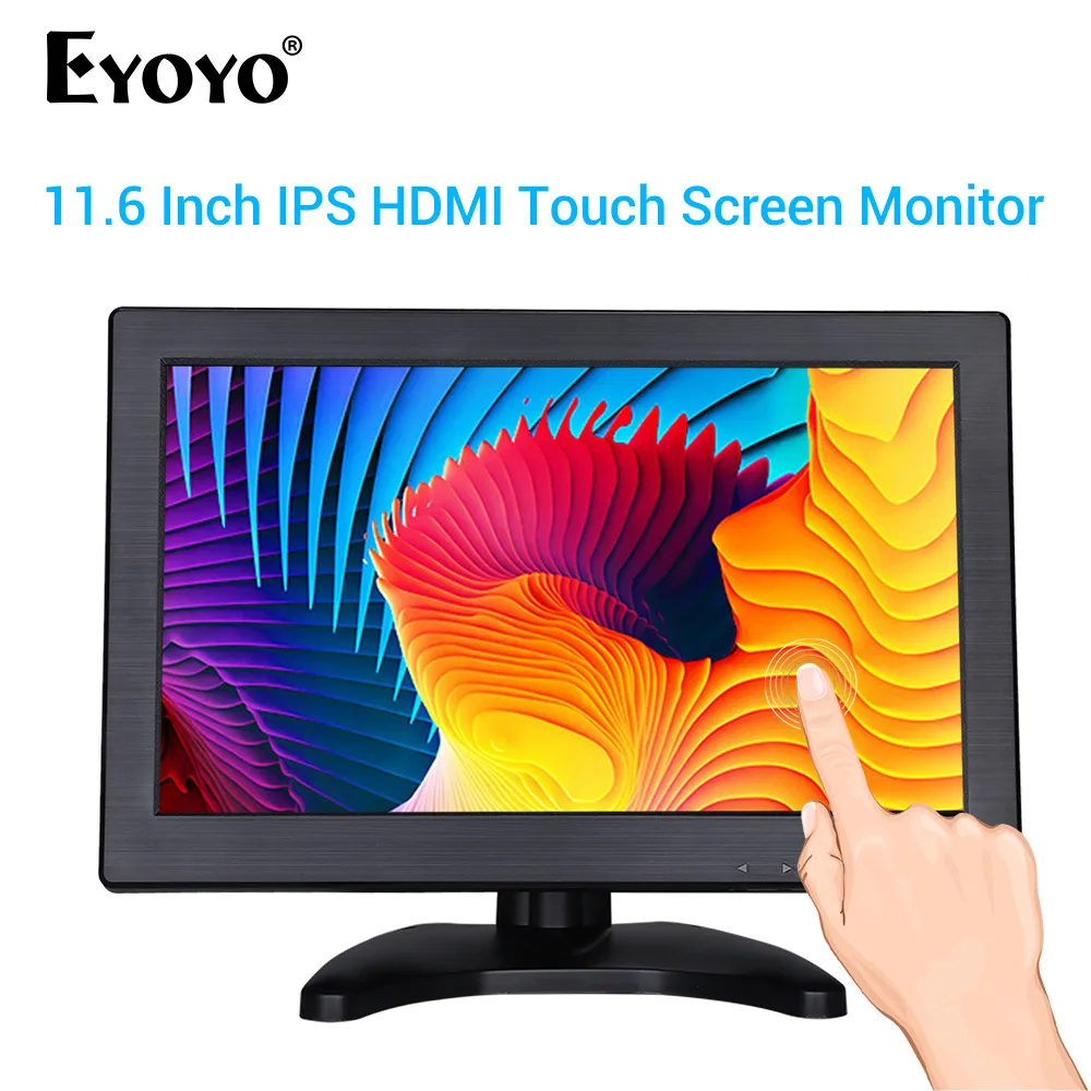 EYOYO 11 6 HDMI Monitor IPS 1920 1080 HD Touch Screen LCD Display Screen VGA For 4