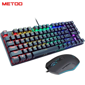 

mechanical keyboard and game mouse combos for Russian English PC USB