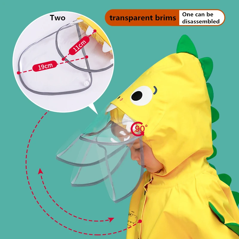 Children Thicken Waterproof Rainwear Kids 3D Solid Printing Rain Coat Unicorn Dinosaur Raincoat for Girls Boys Waterproof Poncho