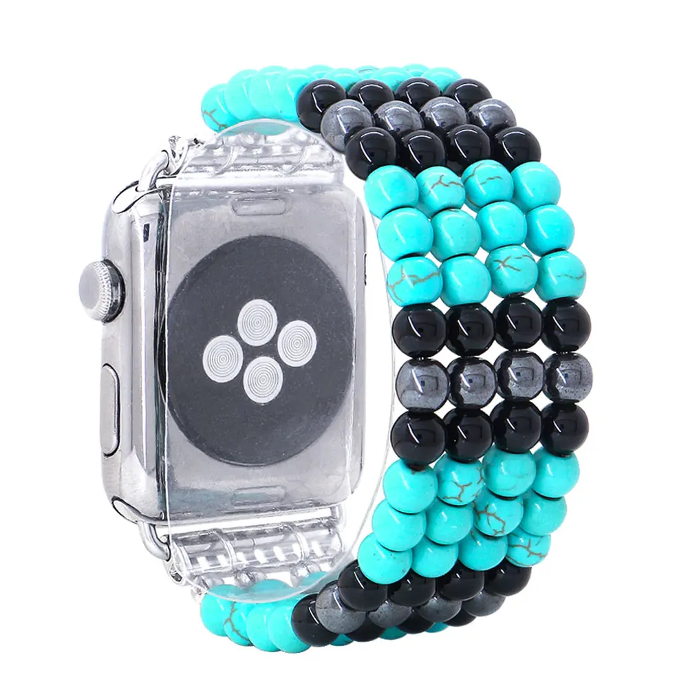 Ремешок для часов Lureen эластичный с бирюзовым камнем Apple Watch 38 мм 42 ремешок iWatch