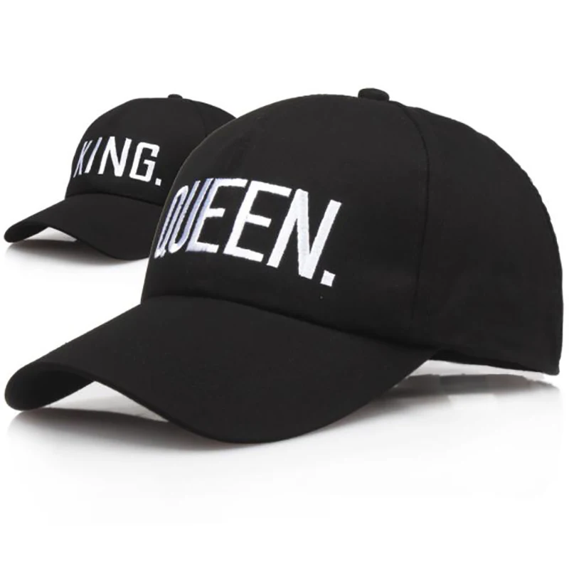 LA KING QUEEN бейсболка Snapback для мужчин и женщин козырек кепки s dad Bone Белый Черный Пара