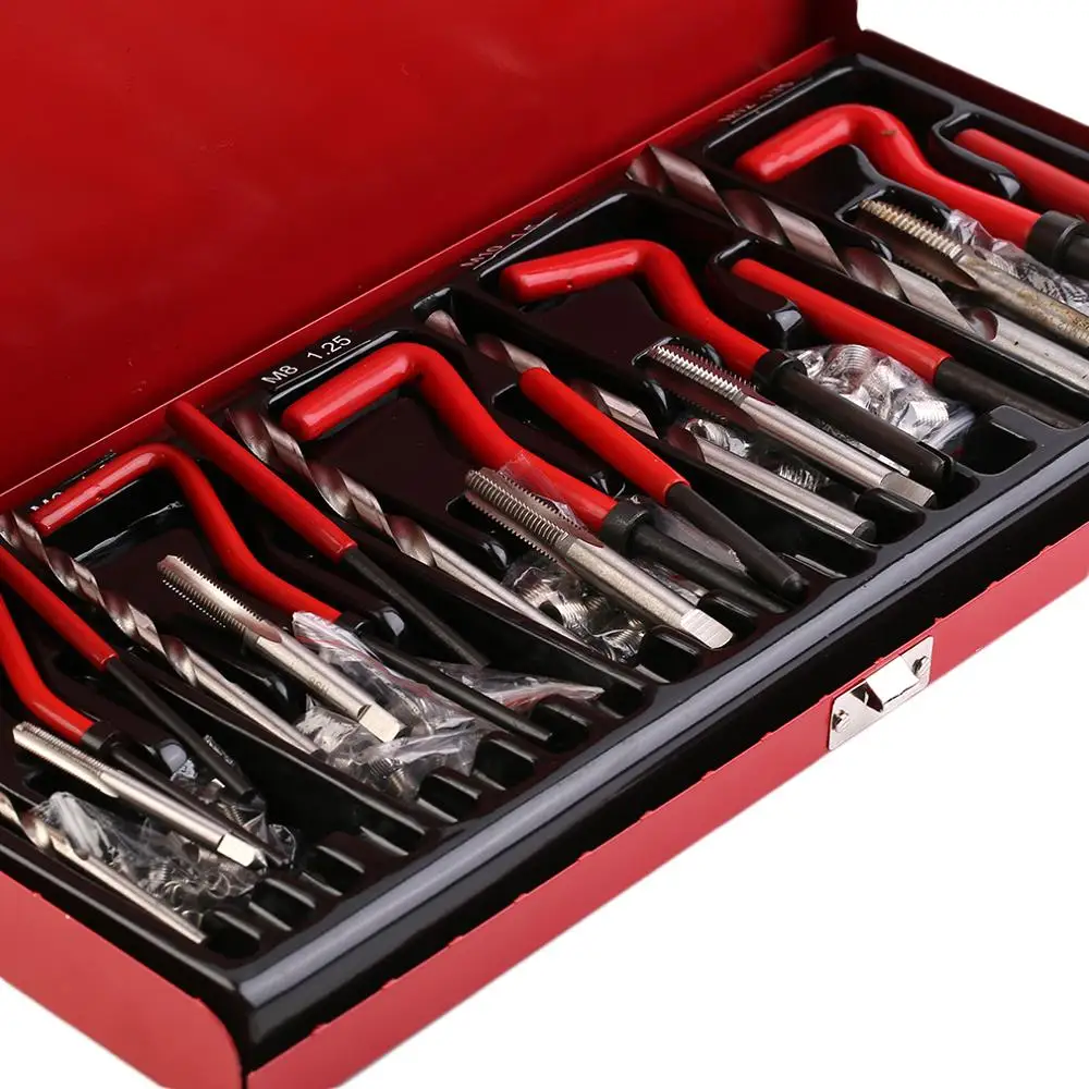 

Durable Thread Repair Tool Helicoil Rethread Repair Kit Set Garage Workshop Tool Professional Recoil Repair Tool