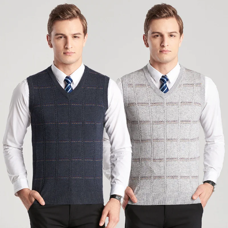 

Winter Middle Aged And Elderly People Vest Cardigan Middle-aged Men Daddy Clothes Sleeveless Sweater Waistcoat Waistcoat