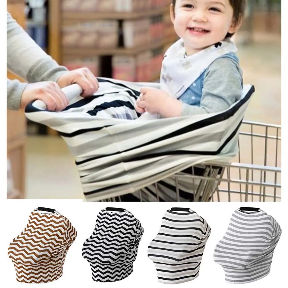 

Baby Cart Stroller Cover Towel Multi-Use Stretchy Baby Carrier Cover Breastfeeding Cover Infant Car Shopping Cart Cover Cloth