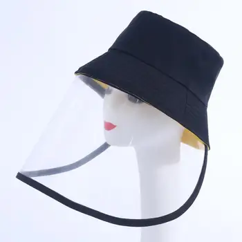 

Dropship Anti-saliva Dust-proof Hat With Mask Safety Transparent Protective Mask Plastic Anti-fog Saliva Hats Face Shields Mask