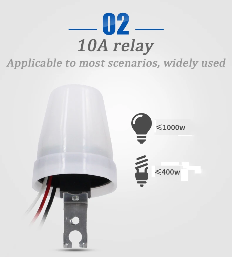 CMBetter Automatic Auto On Day Off Street Light Switch 10A Night Light  Control Sensor Switch AC220-240V  25A High Quality (8)