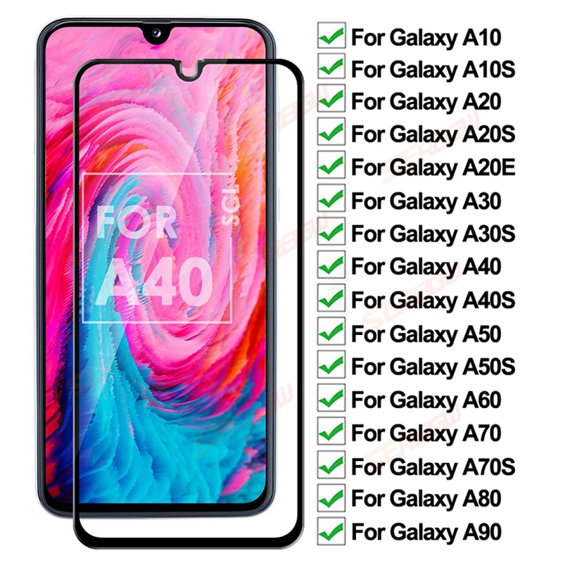 glass cover mobile 200D Anti-Burst Tempered Glass For Samsung galaxy A10 A20 A30 A40 A50 A60 A70 A80 A90 Screen Protector A20E A30S A50S glass Film mobile protector