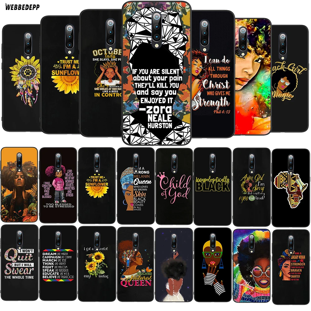 WEBBEDEPP Afro Girls Black Women girl Art TPU Phone Silicone Cover for Oneplus 5 5T 6 6T 7 7T Pro Soft Case | Мобильные телефоны и