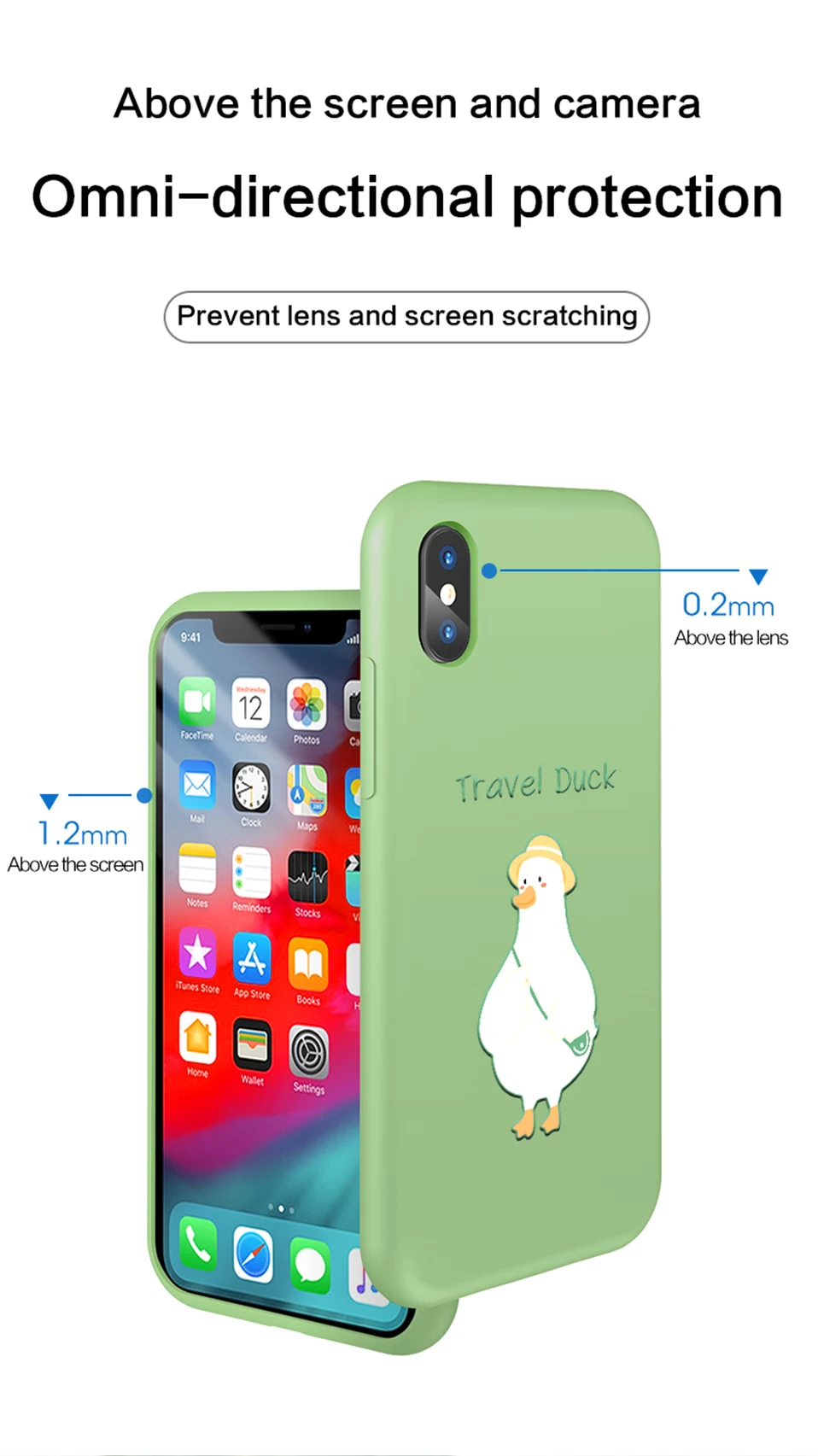 Милый чехол с мультяшными животными для iPhone 6, 6 S, 7, 8 Plus, мягкий жидкий силиконовый чехол-бампер для iPhone 11 Pro, XR, X, XS, Max, Funda Capa