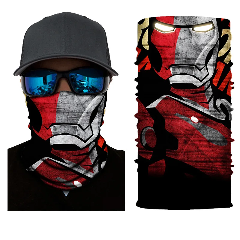 NEW 3D Skull Faces Scarf Outdoor Multi-use Men Magic Changeable Neck Tube Snood Bandana Warmer Unisex Scarves 5