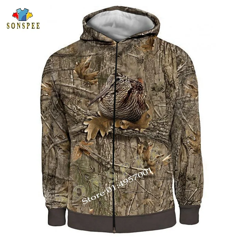 Fashion Streetwear Harajuku Women Hooded Sweatshirt Long Sleeve Casual Men's Hoodie Camo HUNTING ANIMALS Bird 3D Printed Hoodies