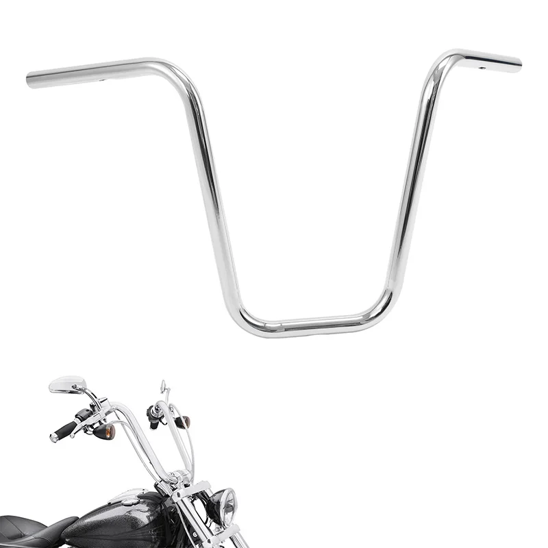 

Motorcycle Universal 16" Rise 1" Handle Bar For Harley Touring Softail Dyna Road King