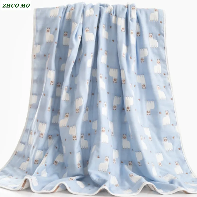

Cartoon alpaca cotton blanket high quality large towel Children's gift cover for home cloth Throw On Sofa Bed sheets blanket