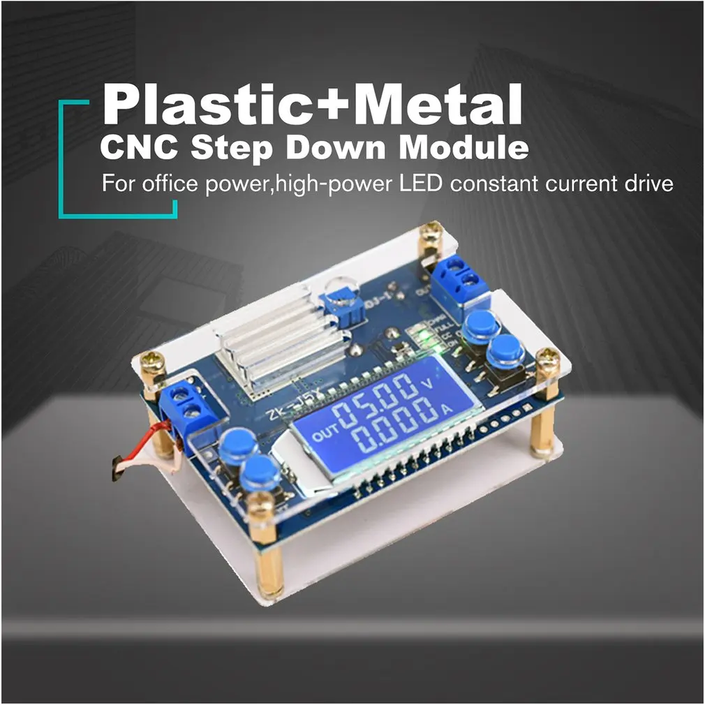 DC-DC 5A CNC понижающий модуль регулируемый постоянный ток напряжения с ЖК-дисплеем 6,5 В до 36 в конвертер с Чехол