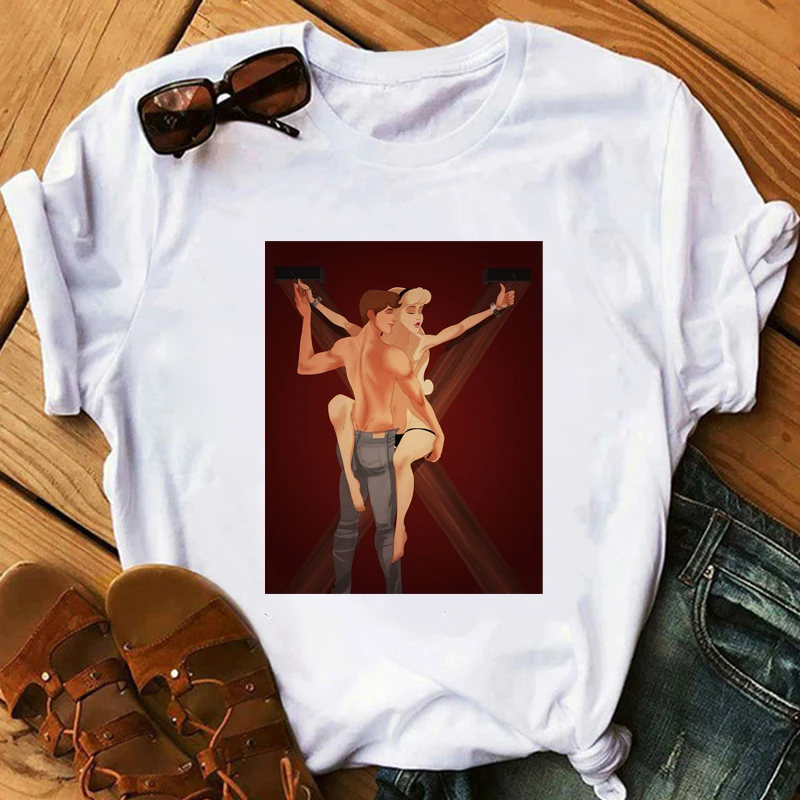Женская футболка, Аладдин Джасмин, романтическая ночная забавная футболка, для девушек, для фитнеса, летняя, с круглым вырезом, повседневная, короткий рукав, Camiseta Mujer, для девушек - Цвет: 22156