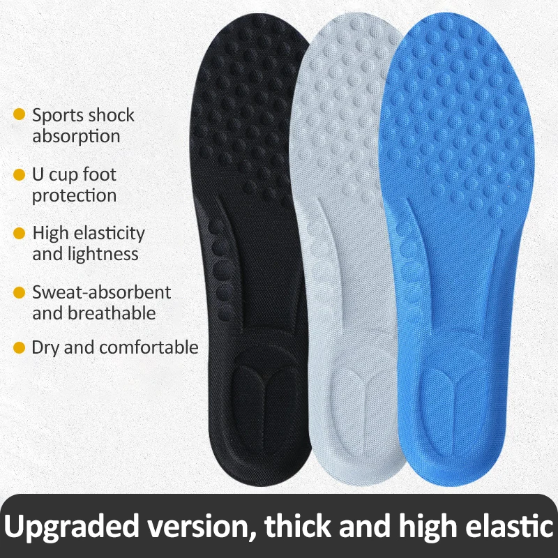 Plantillas ortopédicas para hombre y mujer, plantillas de espuma viscoelástica para zapatos, desodorante, cojín transpirable, para correr, novedad de 2021