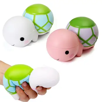 

None Cute Squishy Cartoon Turtle Shape Slow Rising Toy Children/Adult Vent Soft Squeeze Stress Relieve Toy for Gift Random Color