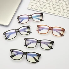 Мода унисекс анти-синий светильник очки компьютерные очки Радиационная защита очки игровые очки для чтения плоские зеркальные очки