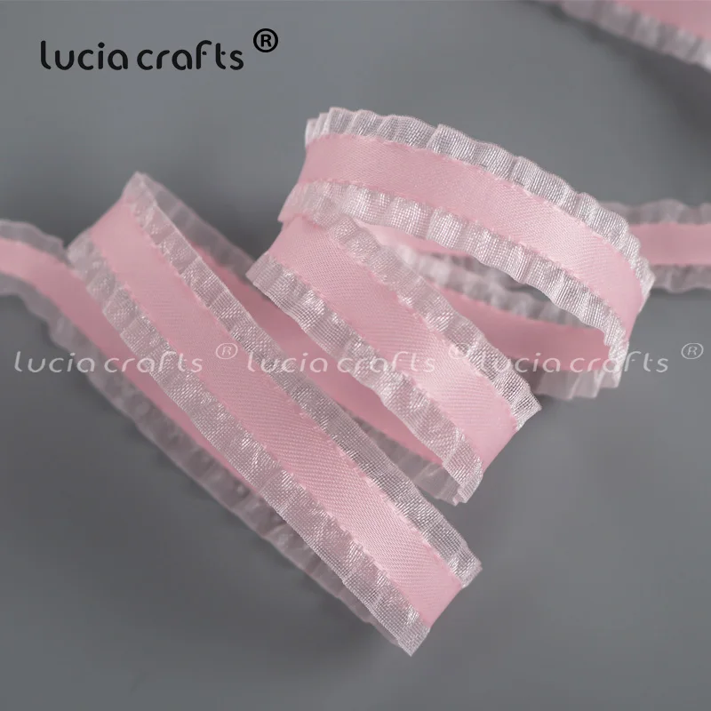 Style 13 16mm 1 ярд Печатный розовый корсаж атласная органза ленты точка сетка лента кружева DIY лук Ремесло швейная одежда свадебное украшение 040044140 - Цвет: Style 13 16mm