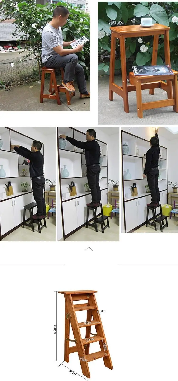 Складной стул Escabeau Marches для пожилых людей Scaletta Legno Merdiven Stepladder Escaleta