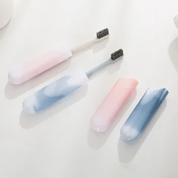 

Travel Essential Toothbrush Box PP Plastic Portable Japanese Style Toothbrush Case 1Pcs 2Colors Dustproof Moisture-proof