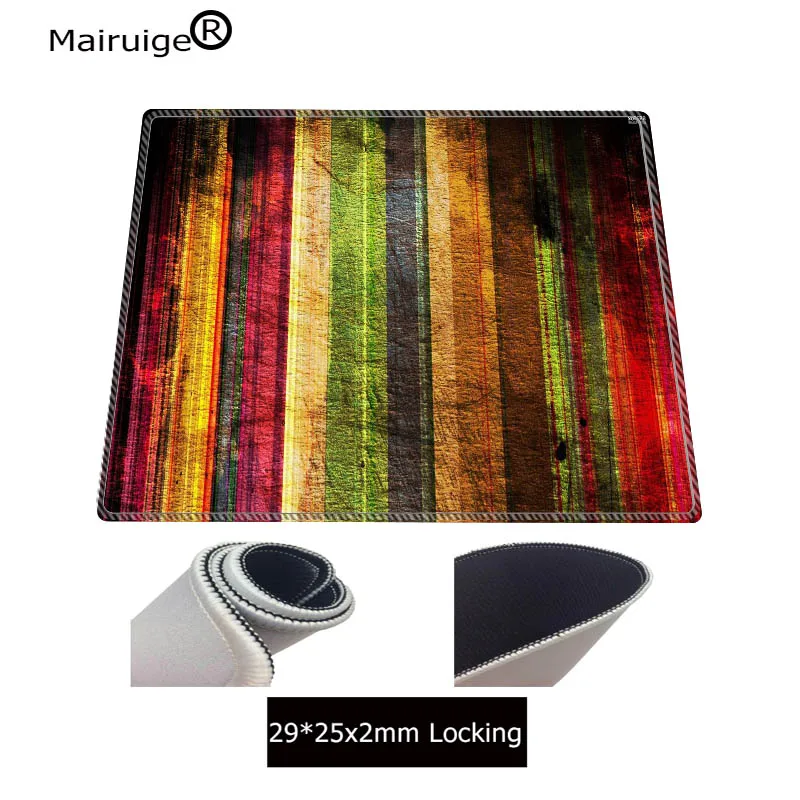 Mairuige Colorful Wood Large Gaming Mouse Pad Lockedge Mouse Mat Keyboard Mat Table Mat Desk Mat Fo