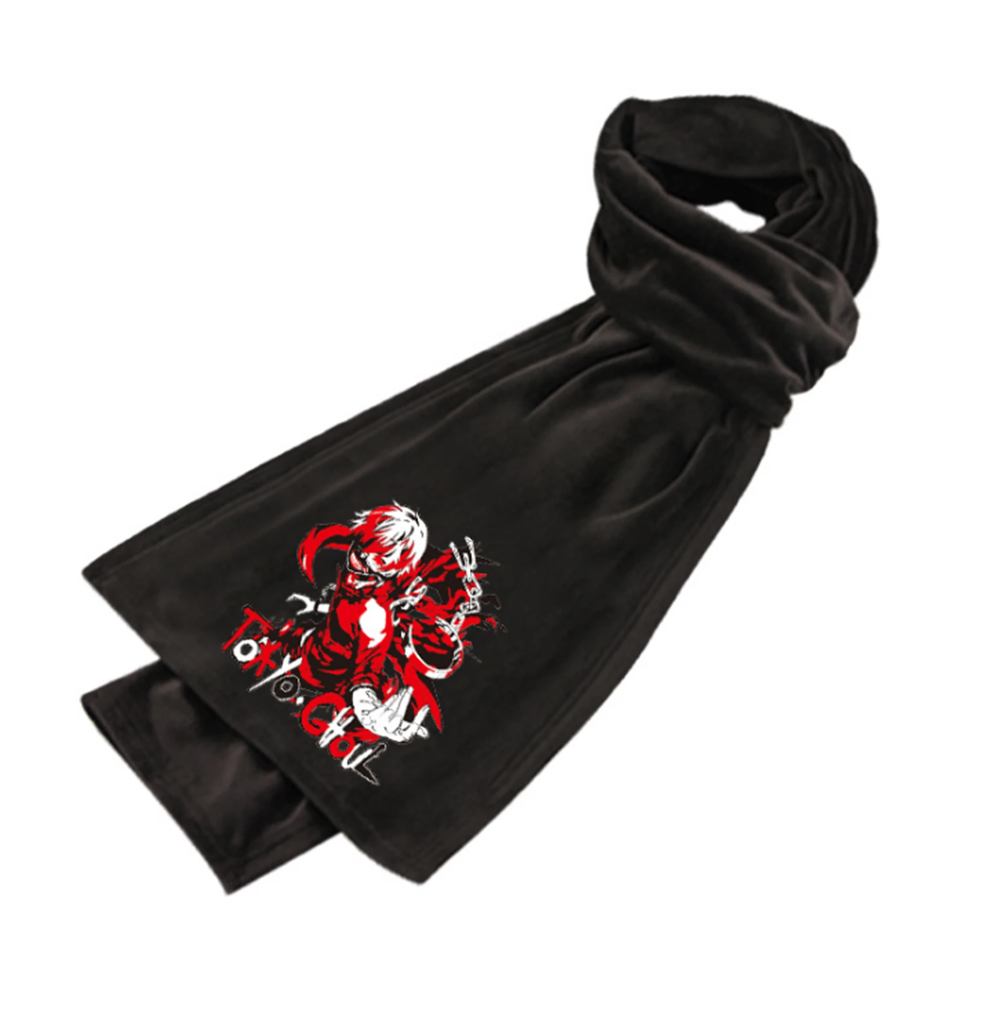 Anime Tokyo Ghoul Scarf New Two-sided Mink Velvet Scarf Men And Women Autumn And Winter Warm And Cold Scarf men wearing scarves Scarves