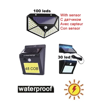 

Solar Powered Lamps LED Waterproof IP65 Sense Light Infrared Sensors Lamp Outdoor Fence Garden Lighting Pathway Wall indoor home