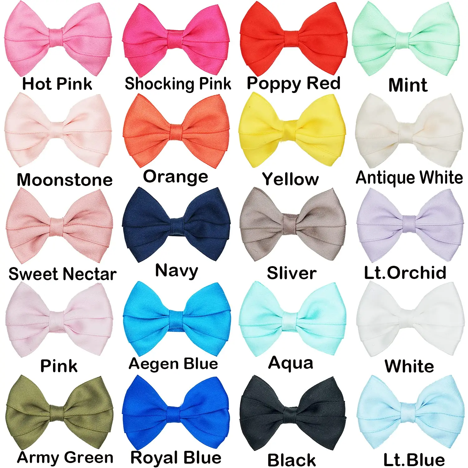 

12/20 Pieces Baby Hair Clips 4 Inch Hair Bows Fully Ribbon Wrapped Clips for Infant and Baby Girls in Pairs