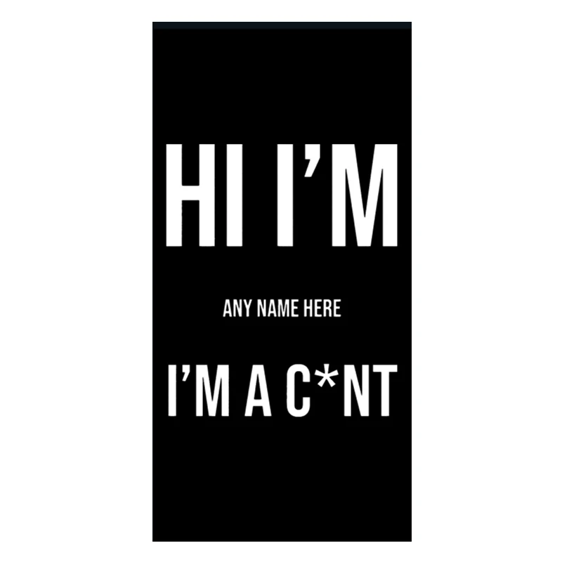 Пляжное полотенце из микрофибры I'm A C * nt 7 цветов|Банные полотенца| |