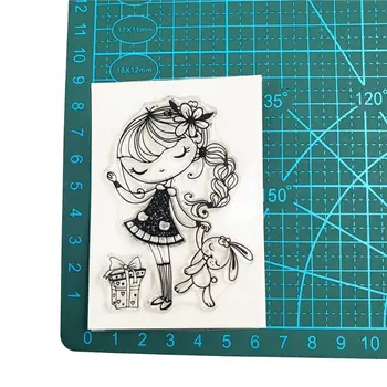 

Bunny Girl Silicone Clear Seal Stamp DIY Scrapbooking Embossing Photo Album Card D08F