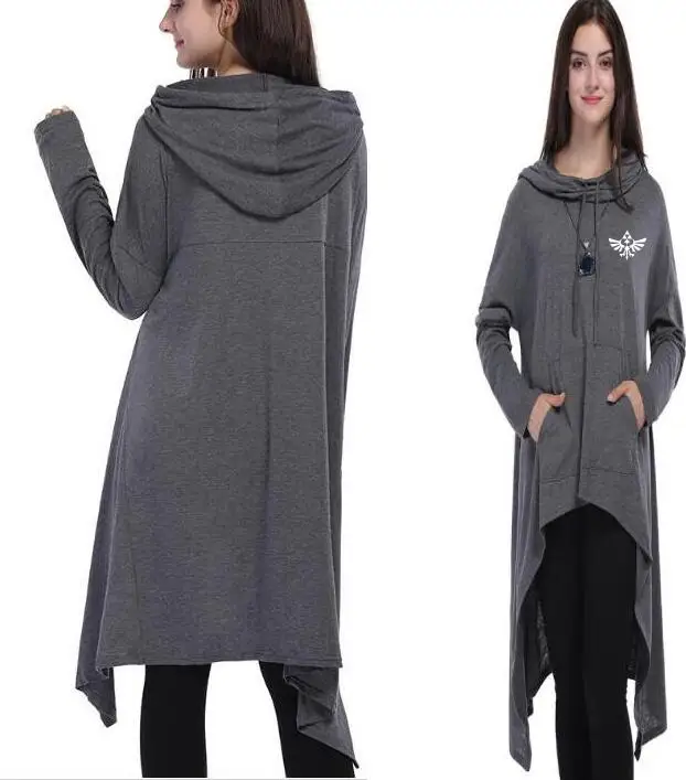 Коричневый Коллекционные игрушки хлопковая куртка с капюшоном Holy triangle print длинный пуловер с капюшоном - Цвет: Коричневый