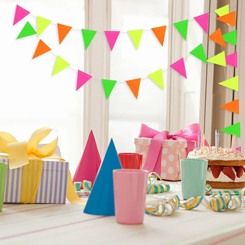 

Fluorescent Garland Luminous Neon Streamer Light Reactive Glow in the Dark for Baby Shower Kid Birthday Party Wedding Decoration