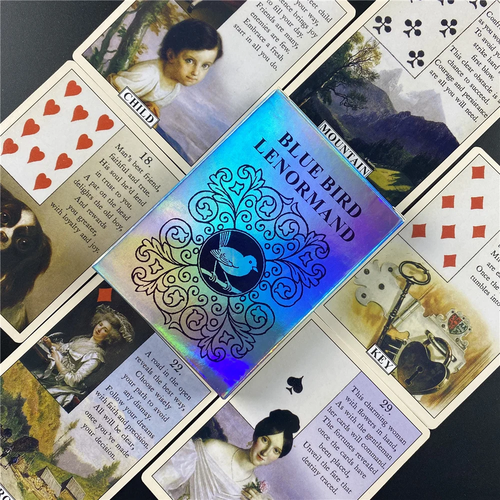 2021 Blue Bird Lenormand Карта Таро для судьбы гадания английская настольная игра взрослых |