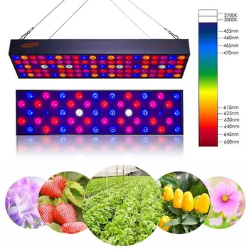

3600W 100LED Dimmable Grow Light Lighting Mode Switch Aluminium Shell Lamp LED Light Panel Temperature Control System